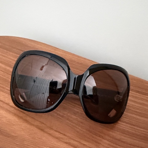 DSQUARED2 Black Frame Sunglasses with Brown Gradient Lenses